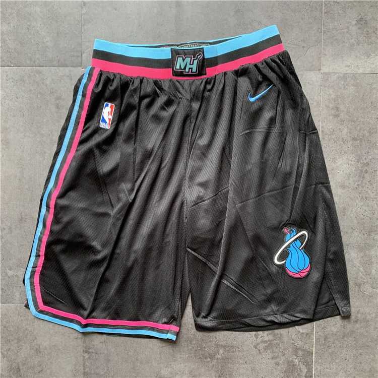 Men NBA Miami Heat Black Nike Shorts 04161